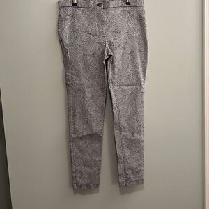 Atmosphere Women's Black And White Abstract Slim Fit Stretch Trouser